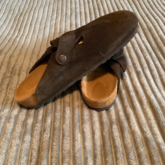 Birkenstock Boston Dark Brown Suede Clogs EU 42 Unisex L11 M9 - Picture 6 of 10